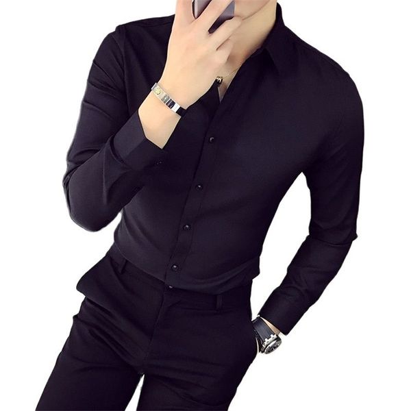 men's pure cotton shirt slim fit fashion long sleeve casual business shirts men dress camisas 210809, White;black
men's pure cotton shirt slim fit fashion long sleeve casual business shirts men dress camisas 210809, White;black