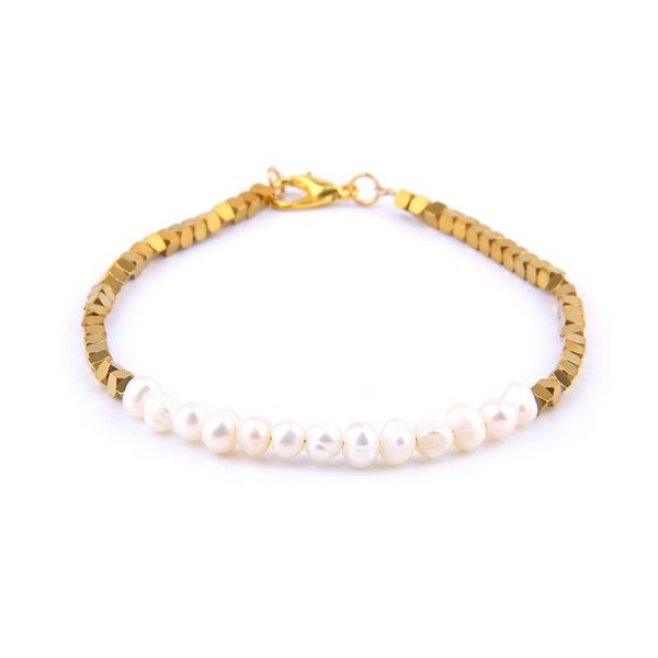 link, chain natural white freshwater pearls bracelets golden hematite adjustable woman bracelet & bangles fashion jewelry multi design, Black
link, chain natural white freshwater pearls bracelets golden hematite adjustable woman bracelet & bangles fashion jewelry multi design, Black