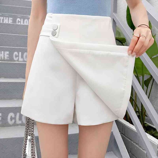 high waist summer skirts women short fashion casual loose culottes black pink white for woman saia, White;black
high waist summer skirts women short fashion casual loose culottes black pink white for woman saia, White;black