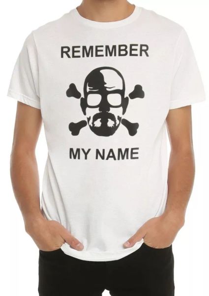 breaking bad remember my name heisenberg sketch t-shirt new licensed & official, White;black 
breaking bad remember my name heisenberg sketch t-shirt new licensed & official, White;black