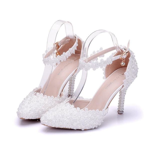 pointed high-heeled wedding shoes stiletto sandals lace pearl princess dress banquet, Black
pointed high-heeled wedding shoes stiletto sandals lace pearl princess dress banquet, Black