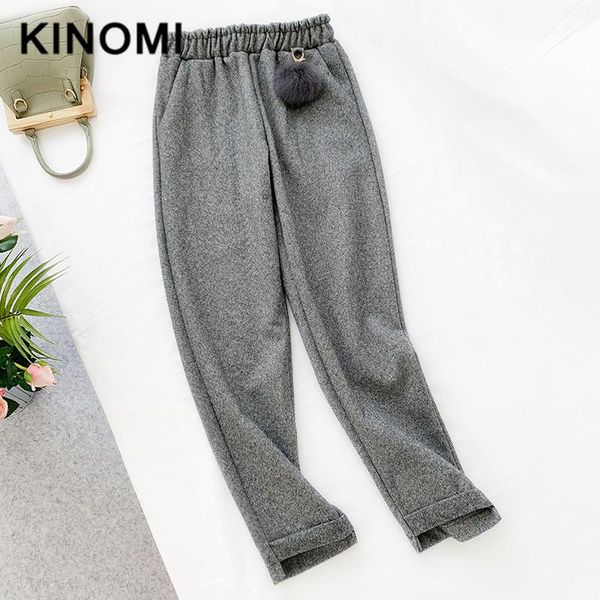women's pants & capris kinomi autumn winter ol style thick woolen harem high waist casual loose work vintage trousers pocket 2021, Black;white
women's pants & capris kinomi autumn winter ol style thick woolen harem high waist casual loose work vintage trousers pocket 2021, Black;white