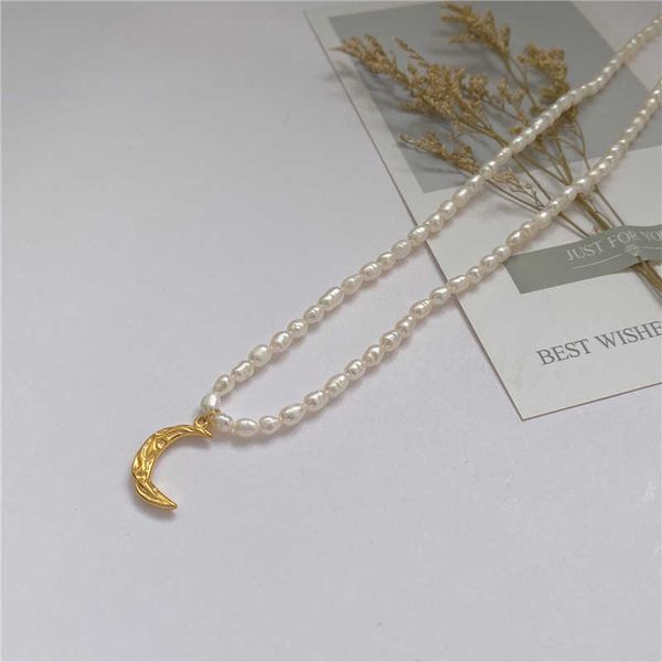 18k genuine gold titanium steel moon pendant freshwater pearl necklace light luxury exquisite net red savi the same woman, Silver
18k genuine gold titanium steel moon pendant freshwater pearl necklace light luxury exquisite net red savi the same woman, Silver