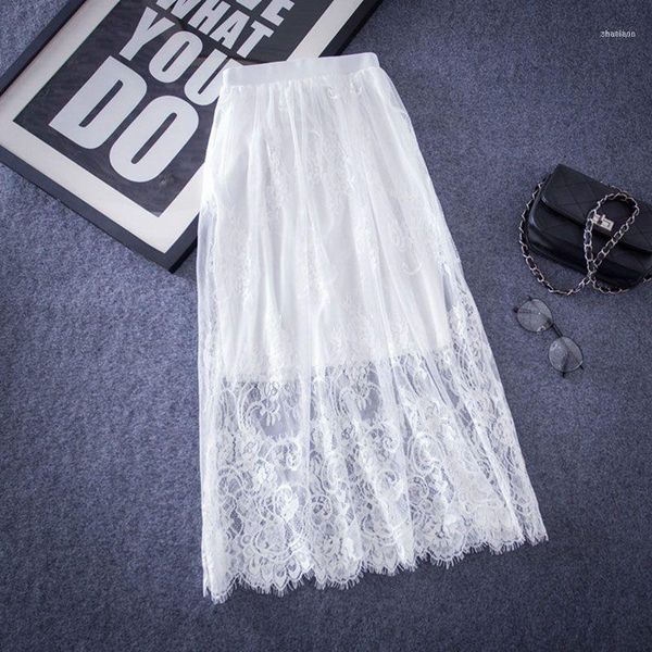 spring tutu skirt high-waist white lace skirts womens saias long elastic waist summer jupe longue femme qh00731, Black
spring tutu skirt high-waist white lace skirts womens saias long elastic waist summer jupe longue femme qh00731, Black