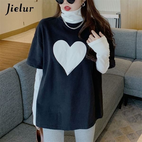 hit color t-shirt patchwork fake two piece basic black white tee shirt long sleeve love print women clothing 210426
hit color t-shirt patchwork fake two piece basic black white tee shirt long sleeve love print women clothing 210426
