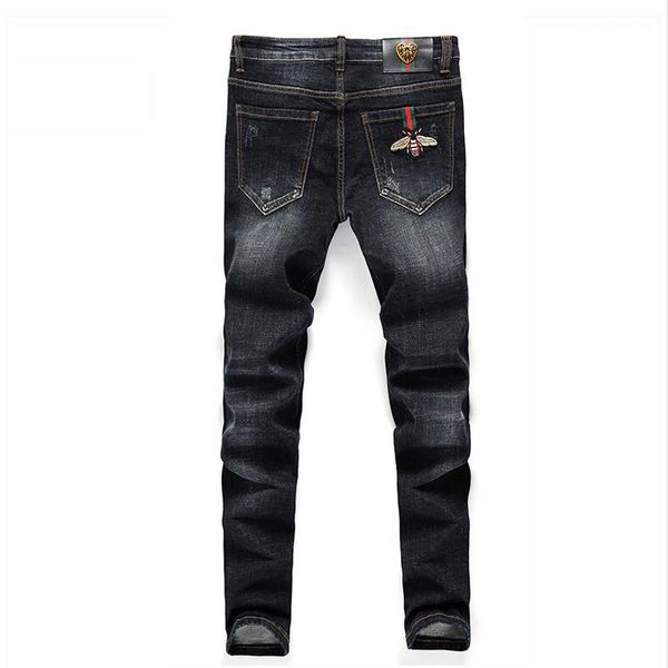 high-end 2021 denim jeans men's sleeves slim autumn casual stretch all-match embroidery little bee teenagers pencil pants, Blue
high-end 2021 denim jeans men's sleeves slim autumn casual stretch all-match embroidery little bee teenagers pencil pants, Blue