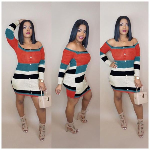 casual dresses 3y5077 autumn winter women outdoor home striped multicolor one shoulder long sleeve dress vestidos plus size, Black;gray
casual dresses 3y5077 autumn winter women outdoor home striped multicolor one shoulder long sleeve dress vestidos plus size, Black;gray