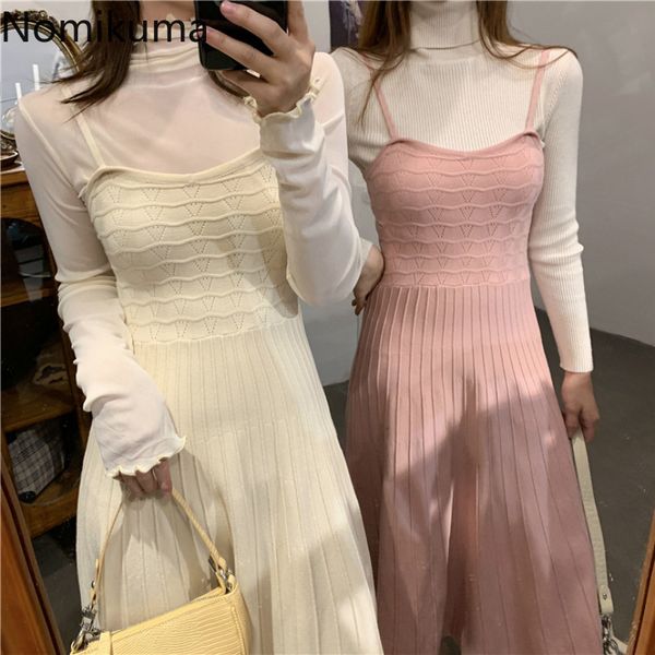nomikuma knitted spaghetti strap dress women solid color elegant vintage mid calf dresses female autumn vestidos mujer 3d735 210514, Black;gray
nomikuma knitted spaghetti strap dress women solid color elegant vintage mid calf dresses female autumn vestidos mujer 3d735 210514, Black;gray