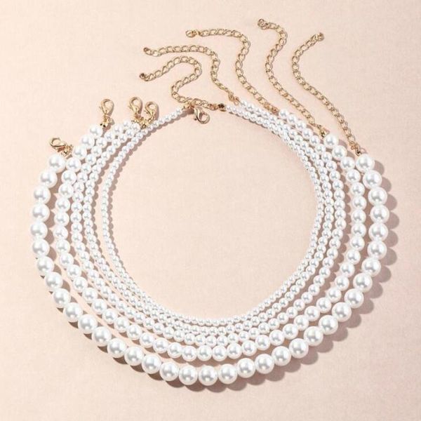 chokers vintage elegant white imitation pearl necklace big round wedding choker for women charm collares fashion jewelry, Golden;silver
chokers vintage elegant white imitation pearl necklace big round wedding choker for women charm collares fashion jewelry, Golden;silver