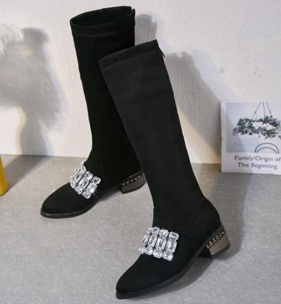 boots fashion autumn diamond high rhinestone decorated zippers long suede fabric high-heeled women botas mujer, Black
boots fashion autumn diamond high rhinestone decorated zippers long suede fabric high-heeled women botas mujer, Black