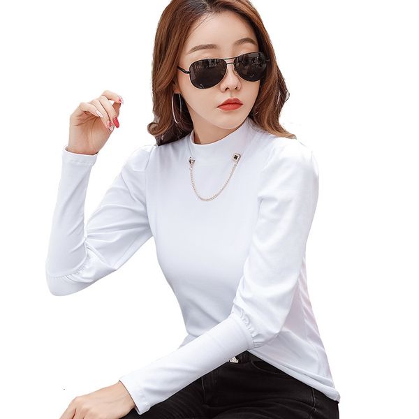 women's t-shirt female puffy sleeve t-shirt, cotton shirt for women, long sleeve, slim, women's clothes spring and autumn 1xh0, White
women's t-shirt female puffy sleeve t-shirt, cotton shirt for women, long sleeve, slim, women's clothes spring and autumn 1xh0, White