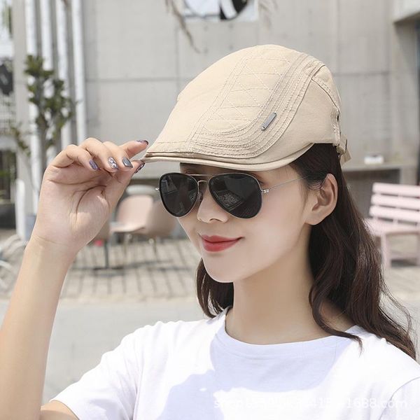 super versatile retro style beret cotton barette hat cap british forward girth is adjustable six colors berets, Blue;gray
super versatile retro style beret cotton barette hat cap british forward girth is adjustable six colors berets, Blue;gray