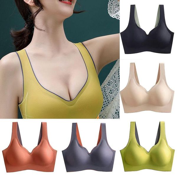 bras ladies one-piece cooling gathers -proof pad underwear comfortable latex solid color seamless, Red;black
bras ladies one-piece cooling gathers -proof pad underwear comfortable latex solid color seamless, Red;black