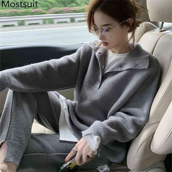 fashion knitted two piece sets outfits women turn-down collar sweater + pants solid casual streetwear female 210513, White
fashion knitted two piece sets outfits women turn-down collar sweater + pants solid casual streetwear female 210513, White