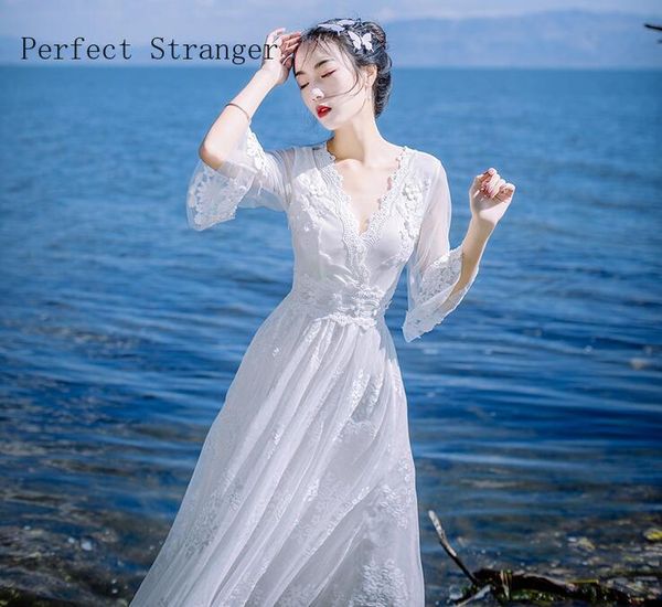 casual dresses 2021 summer arrival elegant v collar lace embroidery three-quarter women long beach dress white, Black;gray
casual dresses 2021 summer arrival elegant v collar lace embroidery three-quarter women long beach dress white, Black;gray