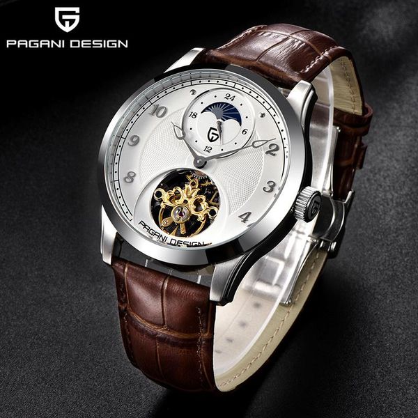wristwatches pagani design tourbillon automaitc mechanical watch men fashion waterproof clock sports relogio masculino, Slivery;brown
wristwatches pagani design tourbillon automaitc mechanical watch men fashion waterproof clock sports relogio masculino, Slivery;brown