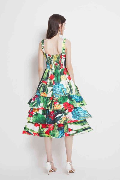 casual dresses new summer fashion runway midi dress women's spaghetti strap backless ruffles flower print beach for women mjtl, Black;gray
casual dresses new summer fashion runway midi dress women's spaghetti strap backless ruffles flower print beach for women mjtl, Black;gray