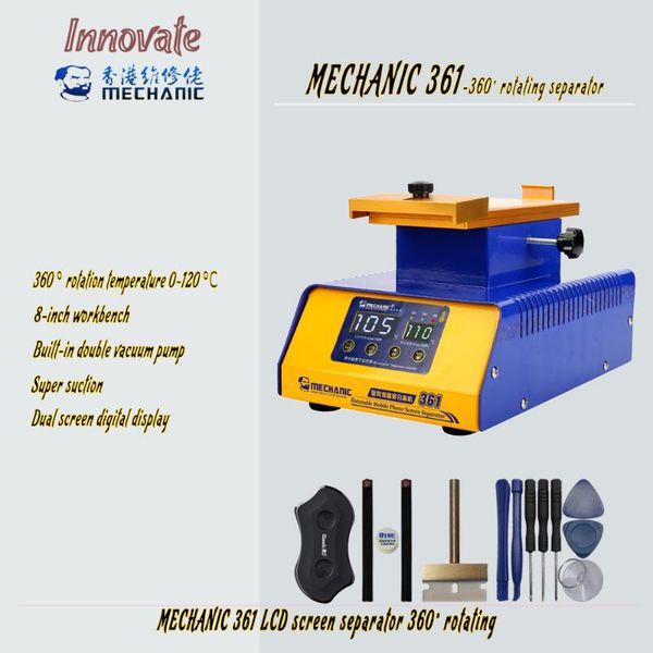 power tool sets 360° rotation 8 inch separator mechanic 361 lcd screen built-in double vacuum pump dual digital display
power tool sets 360° rotation 8 inch separator mechanic 361 lcd screen built-in double vacuum pump dual digital display