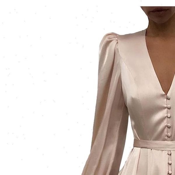 women plain dress puff sleeve dresses ruffled button long womens elegant female l3, Black;gray
women plain dress puff sleeve dresses ruffled button long womens elegant female l3, Black;gray