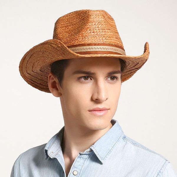 Male Fedora Hat Summer Sun Hats Women Handmade Raffia Straw Trilby Cap Beach Men Plus Size Cowboy 56-58cm 58-60cm Above 60cm Wide Brim, Blue;gray
Male Fedora Hat Summer Sun Hats Women Handmade Raffia Straw Trilby Cap Beach Men Plus Size Cowboy 56-58cm 58-60cm Above 60cm Wide Brim, Blue;gray