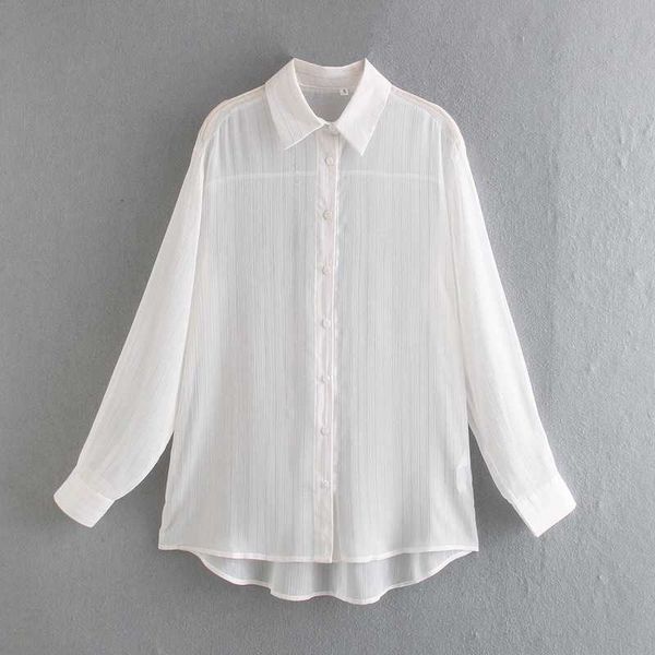 transparent women white striped shirt spring fashion long sleeve plus size lady wide blouse 210602
transparent women white striped shirt spring fashion long sleeve plus size lady wide blouse 210602