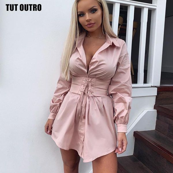 casual dresses corset-style belt shirt dress white 2021 long sleeve party women autumn fashion vintage vestidos, Black;gray
casual dresses corset-style belt shirt dress white 2021 long sleeve party women autumn fashion vintage vestidos, Black;gray