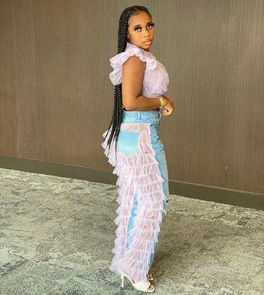 women's jeans 2021 fashion street hip hop style denim pants buttons high waist pure color broken hole long, Blue
women's jeans 2021 fashion street hip hop style denim pants buttons high waist pure color broken hole long, Blue