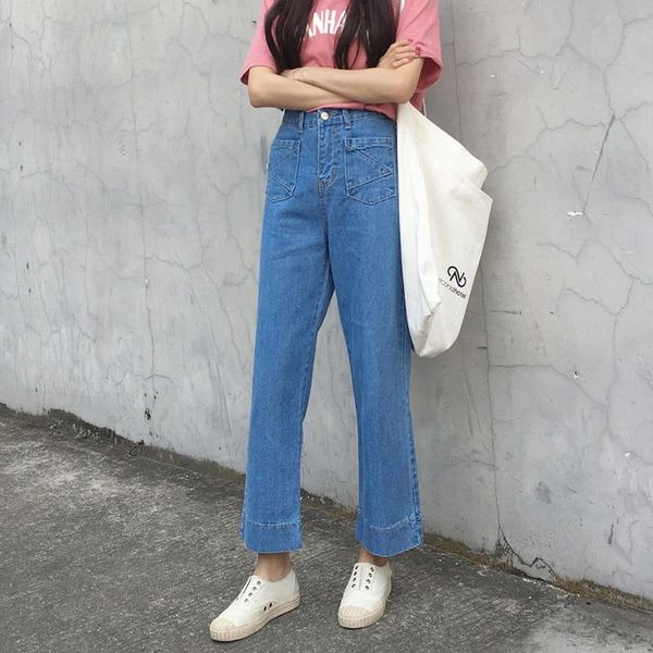 women's jeans woman autumn and winter korean-style loose-fit chic-style ulzzang fashion casual high-waist, Blue
women's jeans woman autumn and winter korean-style loose-fit chic-style ulzzang fashion casual high-waist, Blue