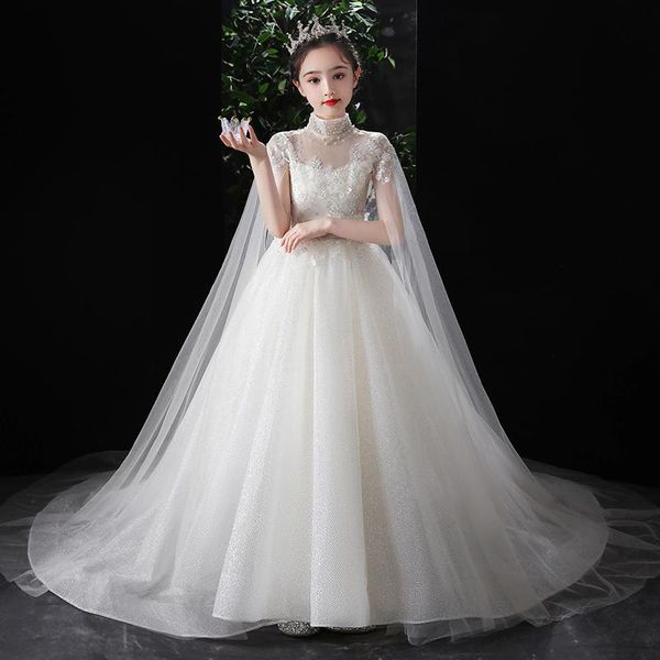 girl's dresses evening dress princess girls tail high-end host flower girl, Red;yellow
girl's dresses evening dress princess girls tail high-end host flower girl, Red;yellow