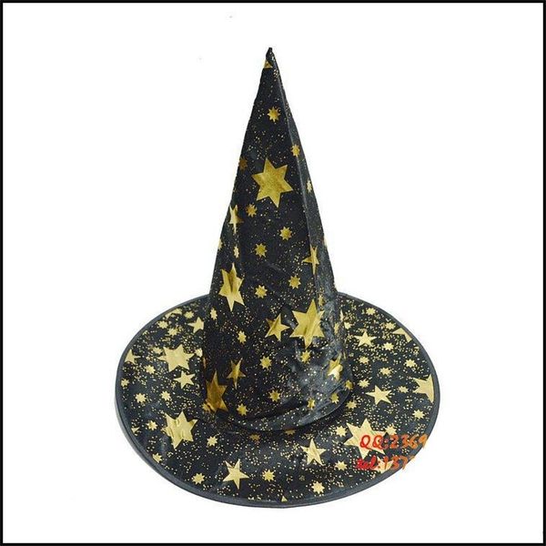 halloween props stage performance hexagonal star pattern double-layer wizard witch hat
halloween props stage performance hexagonal star pattern double-layer wizard witch hat