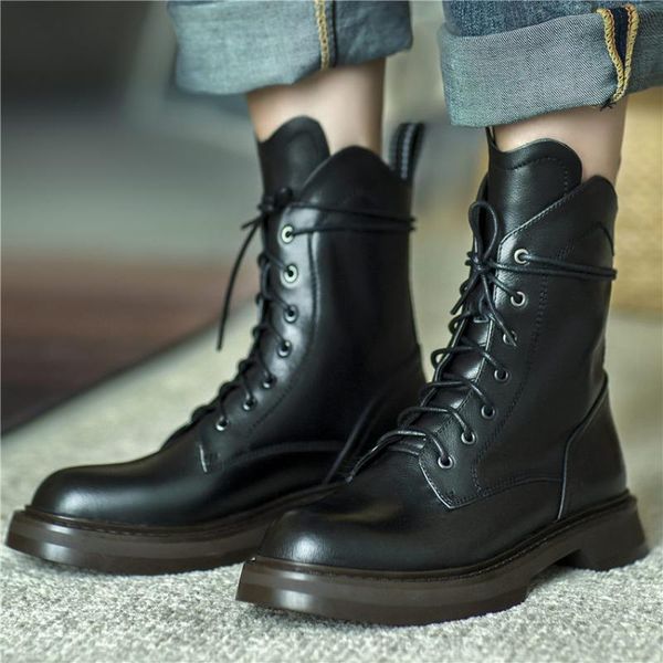 oxfords women's genuine leather ankle boots lace up round toe flats heel punk goth cool motorcycle, Black
oxfords women's genuine leather ankle boots lace up round toe flats heel punk goth cool motorcycle, Black