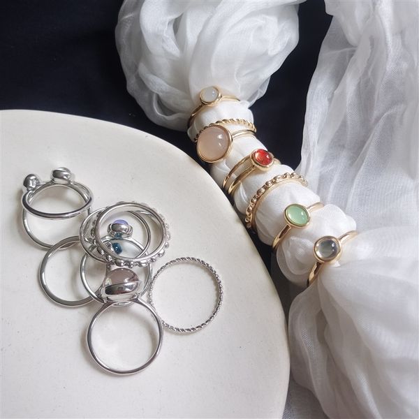 POYK korean version simple round fashion temperament goddess summer hand adornment hand band rings ringpersonality contrast color match fem, Silver
POYK korean version simple round fashion temperament goddess summer hand adornment hand band rings ringpersonality contrast color match fem, Silver