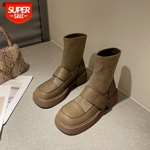 martin boots women's autumn and winter european station muffin thick soled heel velcro elastic thin women #a97g, Black
martin boots women's autumn and winter european station muffin thick soled heel velcro elastic thin women #a97g, Black
