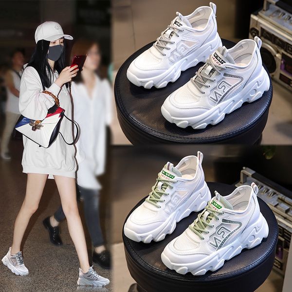 leather daddy shoes women's summer 2021 breathable sports thick bottom inner increase spring casual zichao, Black;white
leather daddy shoes women's summer 2021 breathable sports thick bottom inner increase spring casual zichao, Black;white