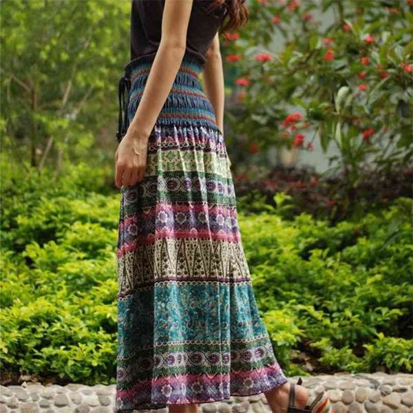 boho floral a-line women's maxi skirt elastic high waist sashes vintage pleated womens skirts summer fashion clothes female 210408, Black
boho floral a-line women's maxi skirt elastic high waist sashes vintage pleated womens skirts summer fashion clothes female 210408, Black