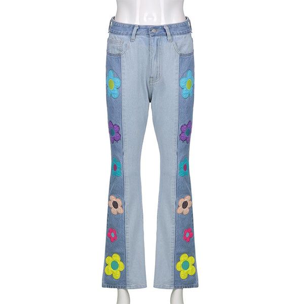 women's jeans y2k woman fashion clothing kawaii flower patchwork ankle length denim trousers 2000s aesthetic casual pants ladies bottom, Blue
women's jeans y2k woman fashion clothing kawaii flower patchwork ankle length denim trousers 2000s aesthetic casual pants ladies bottom, Blue