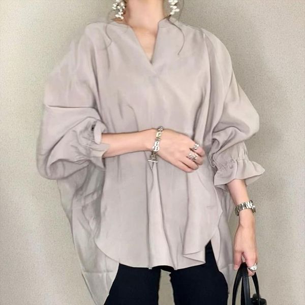 korea japan loose womens shirts flare sleeve long elegant office lady work lace up casual blousa, White
korea japan loose womens shirts flare sleeve long elegant office lady work lace up casual blousa, White