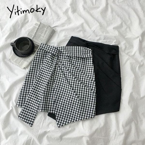 yitimoky asymmetrical skirts womens summer 2021 korean style black plus size office lady a-line mini plaid skirt
yitimoky asymmetrical skirts womens summer 2021 korean style black plus size office lady a-line mini plaid skirt