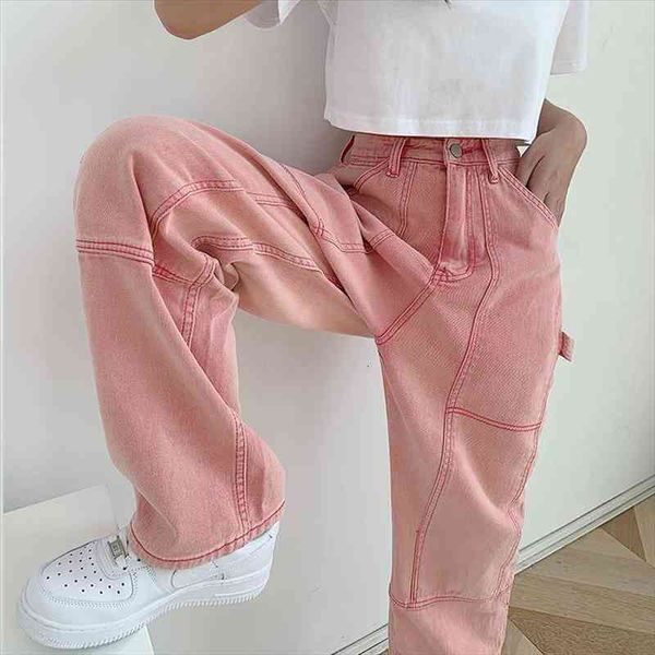 woman jeans streetwear vintage quality harajuku straight pants high waist clothes wide leg clothing pink womens denim trousers, Blue
woman jeans streetwear vintage quality harajuku straight pants high waist clothes wide leg clothing pink womens denim trousers, Blue