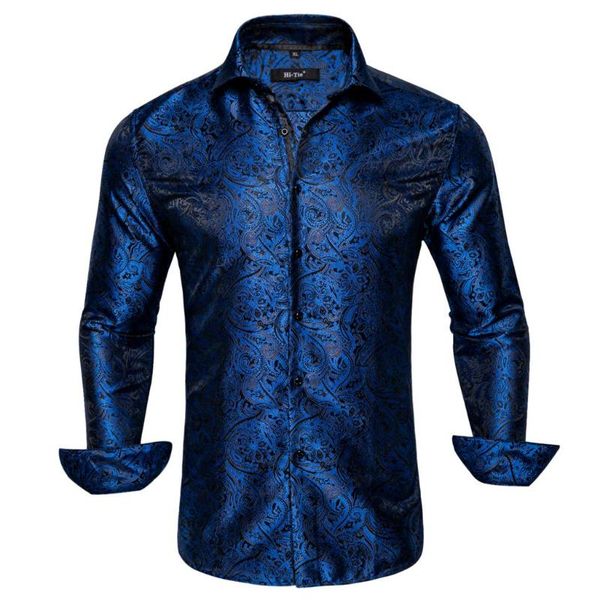 men's casual shirts hi-tie navy blue gold paisley floral mens silk shirt long sleeve for men jacquard male business party wedding dress, White;black
men's casual shirts hi-tie navy blue gold paisley floral mens silk shirt long sleeve for men jacquard male business party wedding dress, White;black