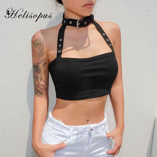 women's tanks & camis helisopus metal buckle women crop black punk choker halter gothic eyelet patchwork backless tank cami, White
women's tanks & camis helisopus metal buckle women crop black punk choker halter gothic eyelet patchwork backless tank cami, White