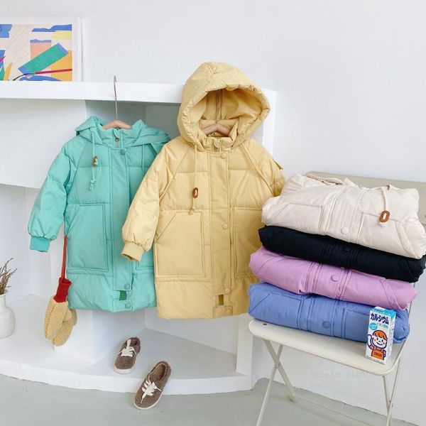 down coat autumn winter children's jacket clothing mid-length thick hooded boys girls coats snowsuit 2-10y teenage overcoat outerwear, Blue;gray
down coat autumn winter children's jacket clothing mid-length thick hooded boys girls coats snowsuit 2-10y teenage overcoat outerwear, Blue;gray