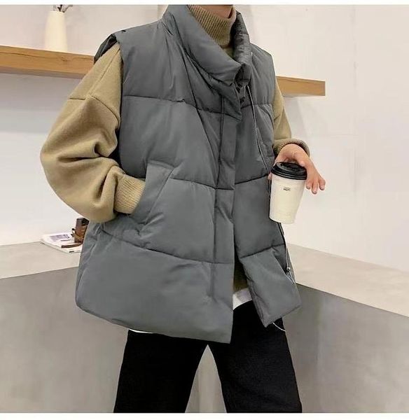 men's vests 2021winter cotton vest male jacket student korean coat casual loose thick warm men clothing, Black;white
men's vests 2021winter cotton vest male jacket student korean coat casual loose thick warm men clothing, Black;white