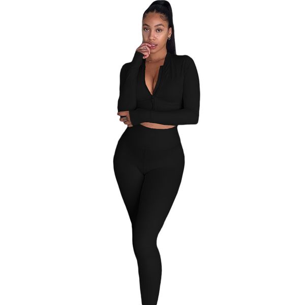women tracksuit two piece set casual long sleeve zipper crop jogging leggings two piece outfits for women conjuntos de mujer 210414, White
women tracksuit two piece set casual long sleeve zipper crop jogging leggings two piece outfits for women conjuntos de mujer 210414, White