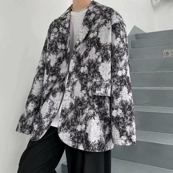 men's suits & blazers men suit blazer korean version of the printed casual fashion loose party dress wedding banquet jacket, White;black
men's suits & blazers men suit blazer korean version of the printed casual fashion loose party dress wedding banquet jacket, White;black