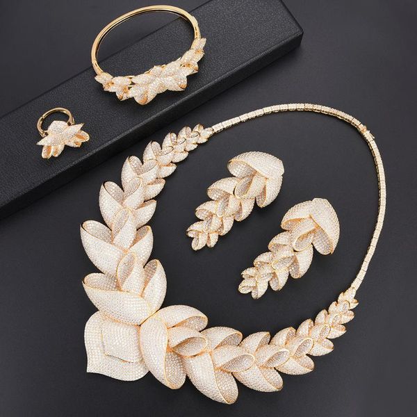 earrings & necklace luxury cubic zirconia dubai african wedding jewelry set bangle ring bridal fashion for women party, Silver
earrings & necklace luxury cubic zirconia dubai african wedding jewelry set bangle ring bridal fashion for women party, Silver