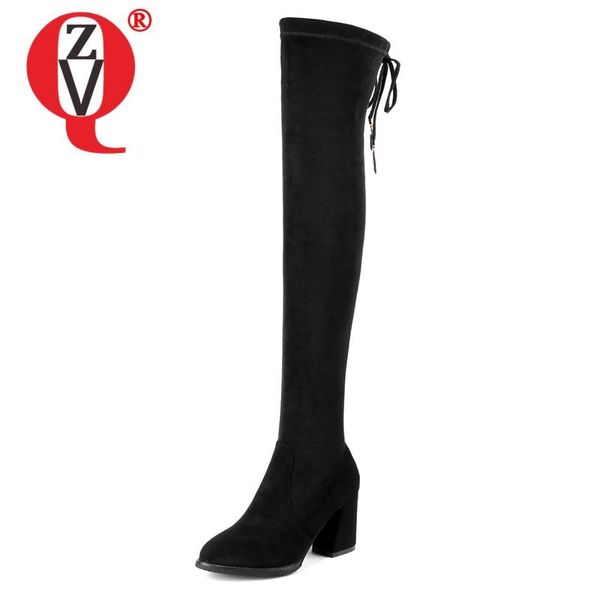 boots zvq women winter fashion style high mature soft round toe good qualtiy working shoes solid color suede, Black
boots zvq women winter fashion style high mature soft round toe good qualtiy working shoes solid color suede, Black