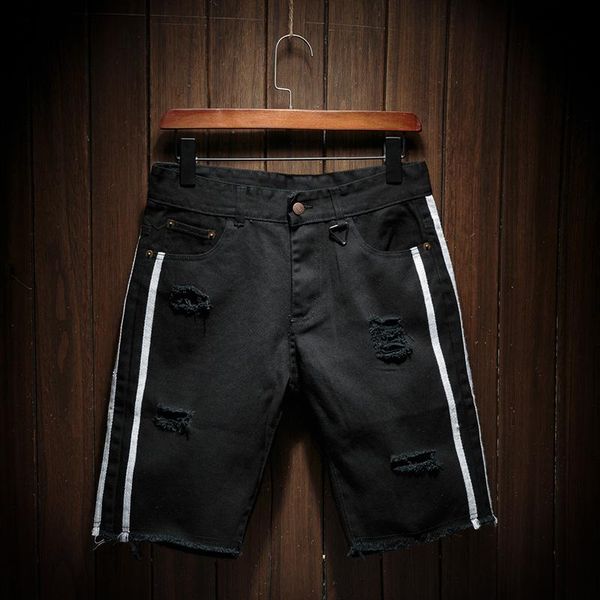 men black short jeans holes denim shorts summer cotton casual knee length pants beach size 36 men's, Blue
men black short jeans holes denim shorts summer cotton casual knee length pants beach size 36 men's, Blue