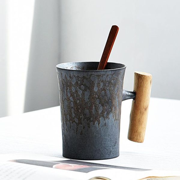 mugs 300ml creative handmade ceramic coffee mug with spoon rust glaze wooden handle water cup for home/office
mugs 300ml creative handmade ceramic coffee mug with spoon rust glaze wooden handle water cup for home/office