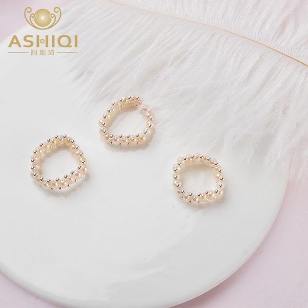 cluster rings ashiqi simple freshwater pearl finger ring for women 925 sterling silver jewelry gift jz344, Golden;silver
cluster rings ashiqi simple freshwater pearl finger ring for women 925 sterling silver jewelry gift jz344, Golden;silver